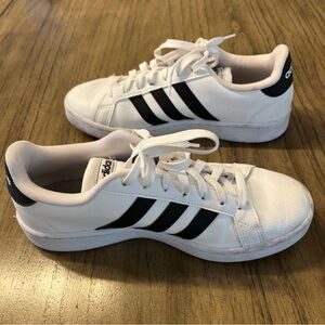 Adidas Classic White and Black Sneakers